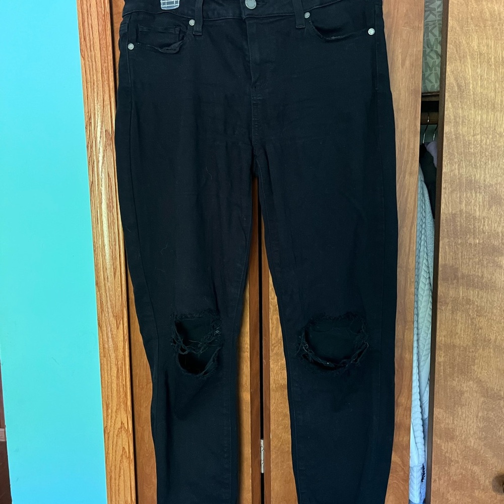 PAIGE Jet Black Denim Jeans